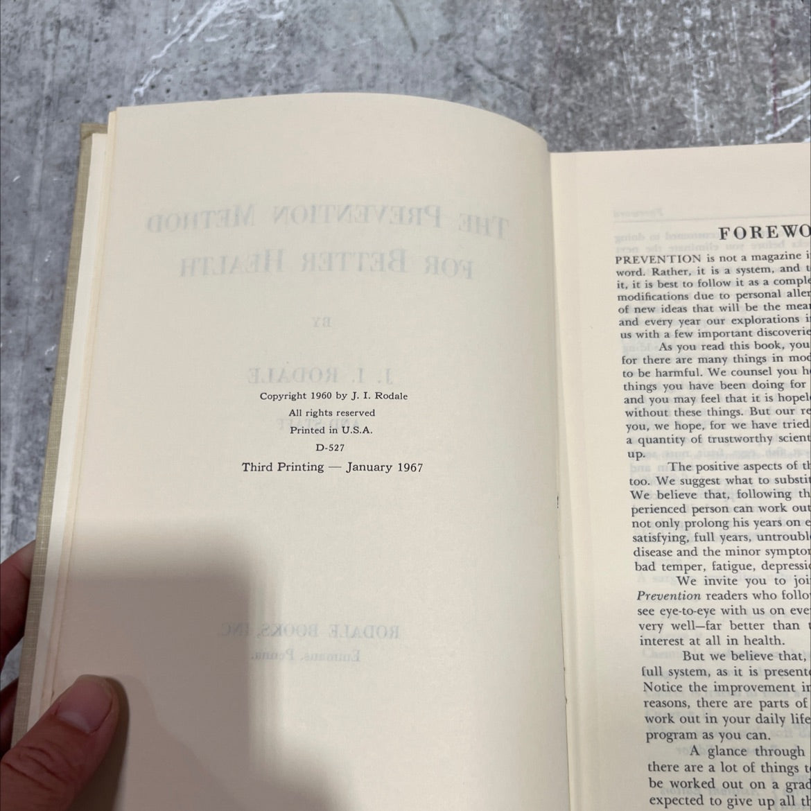 the prevention method for better health book, by j. i. rodale and staff, 1967 Hardcover image 3