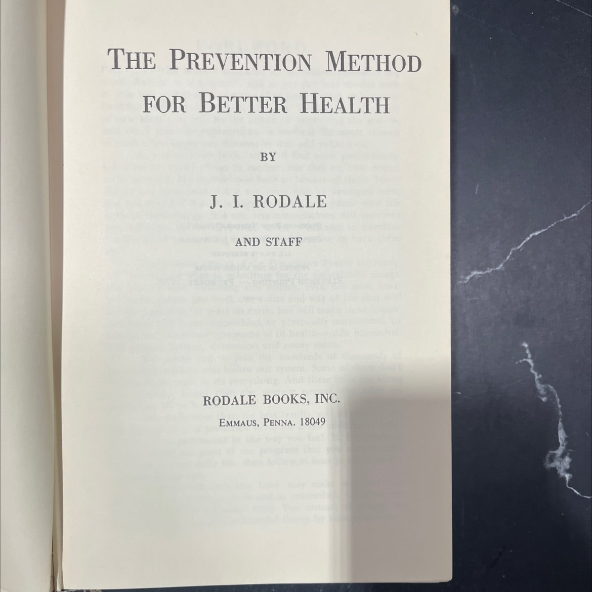 the prevention method for better health book, by j. i. rodale and staff, 1974 Hardcover image 2