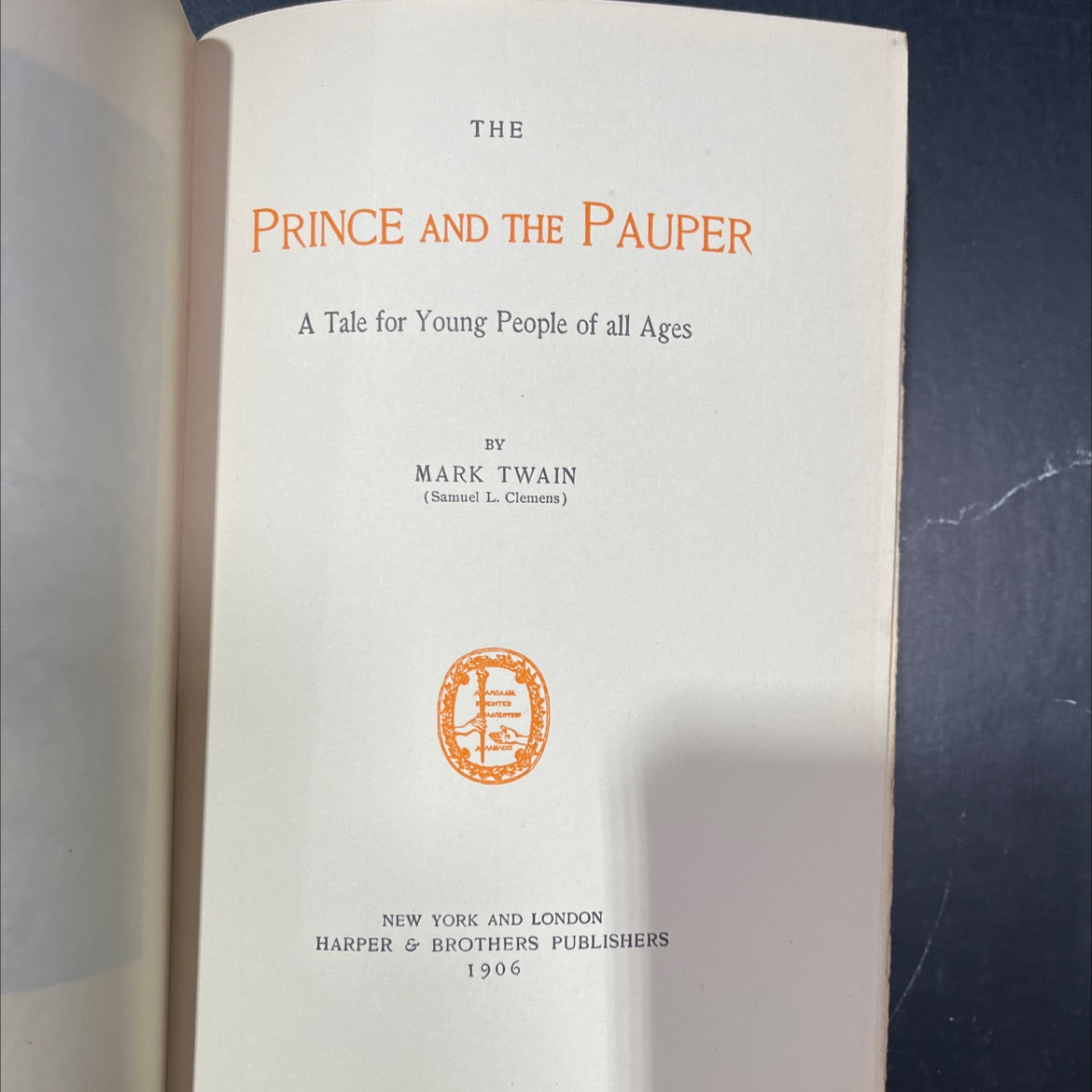 the prince and the pauper a tale for young people of all ages book, by mark twain, 1906 Hardcover image 2