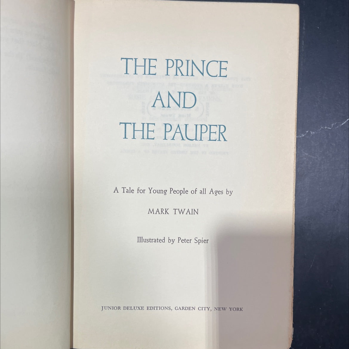 the prince and the pauper a tale for young people of all ages book, by mark twain, 1954 Hardcover image 2