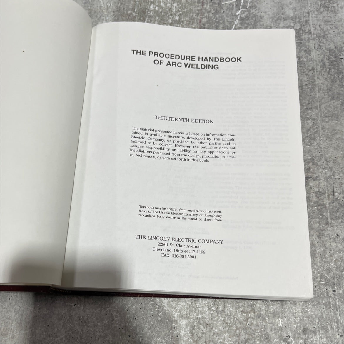 the procedure handbook of arc welding thirteenth edition book, by the lincoln electric company, 1994 Hardcover image 2