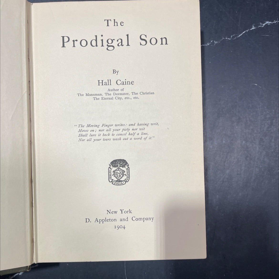 the prodigal son book, by hall caine, 1904 Hardcover, First Edition, Antique image 2