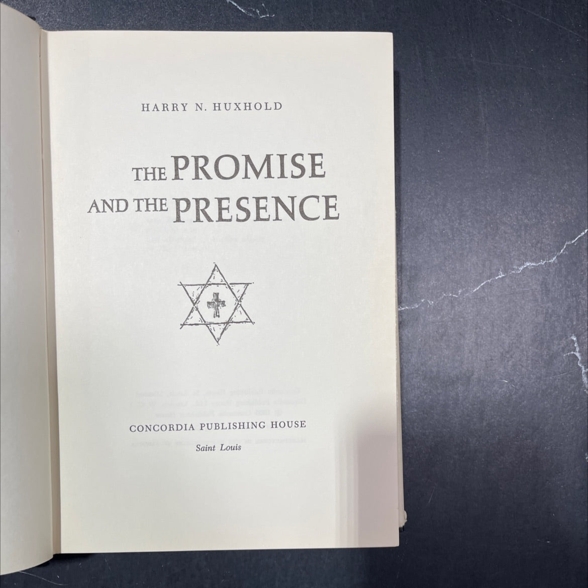 the promise and the presence book, by harry n. huxhold, 1965 Hardcover image 2