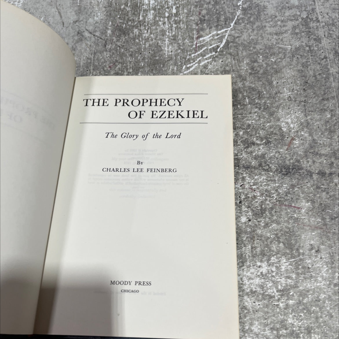 the prophecy of ezekiel the glory of the lord book, by charles lee feinberg, 1975 Hardcover image 2