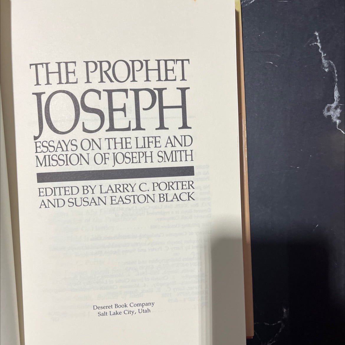 the prophet joseph essays on the life and mission of joseph smith book, by larry c. porter and susan easton black, 1988 image 2