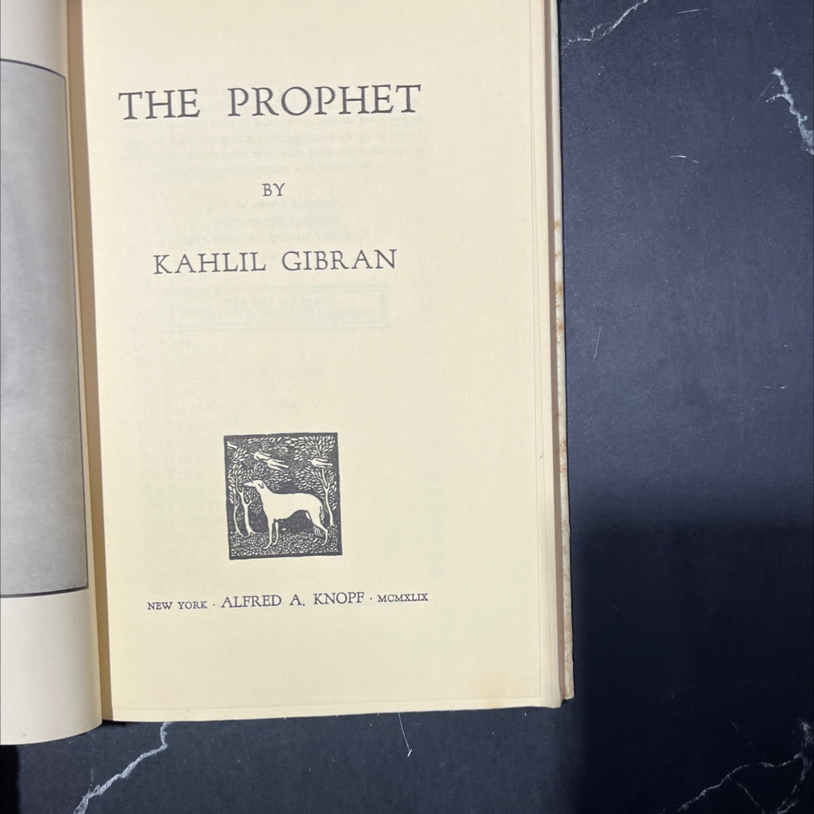 the prophet book, by kahlil gibran, 1949 Hardcover image 2
