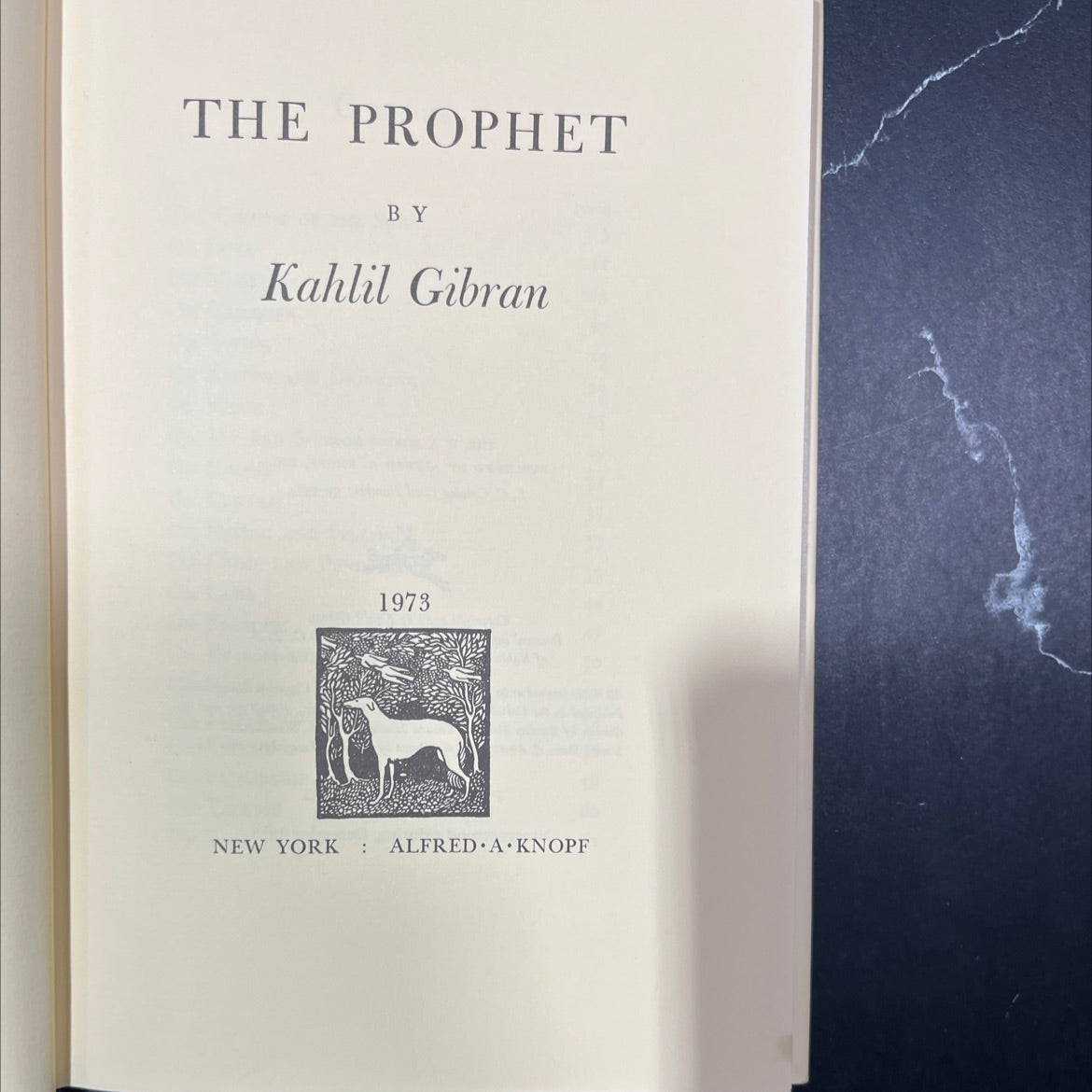 the prophet book, by Kahlil Gibran, 1973 Hardcover image 2