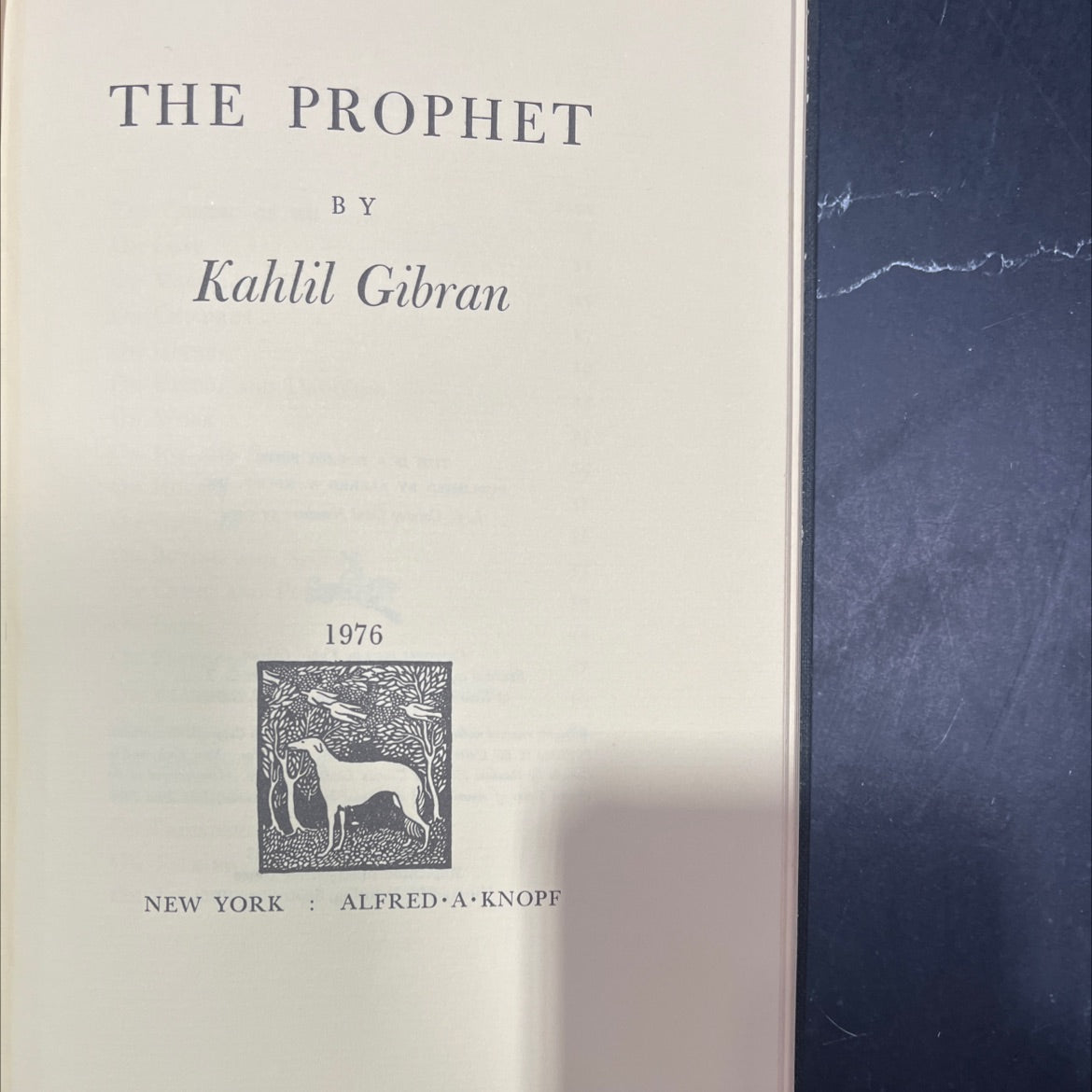 the prophet book, by Kahlil Gibran, 1976 Hardcover image 2