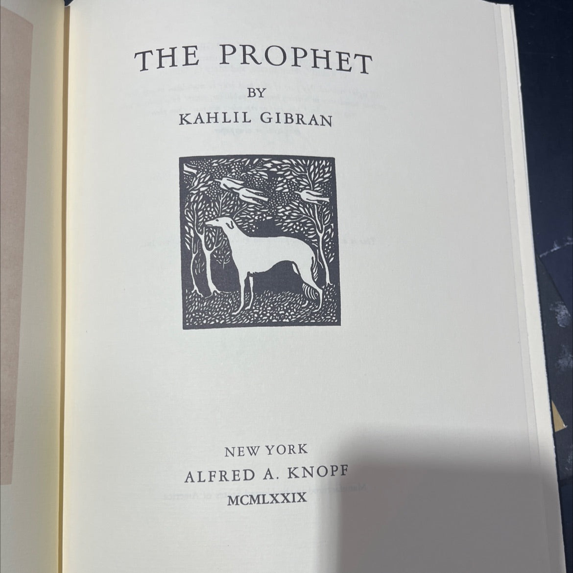 the prophet book, by kahlil gibran, 1981 Hardcover image 2