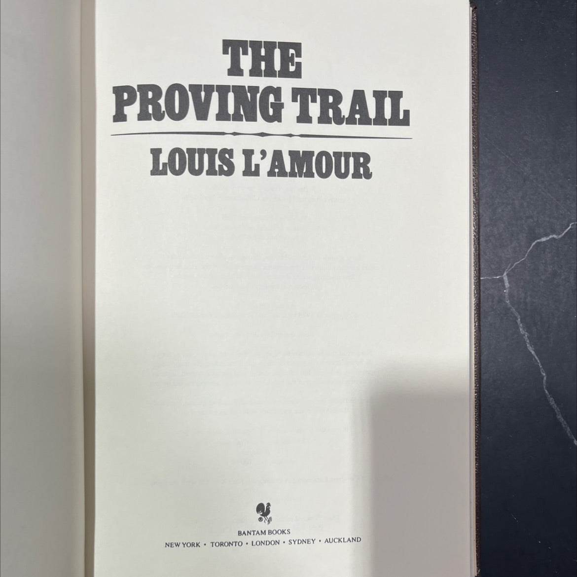 the proving trail book, by louis l'amour, 1984 Leather image 2