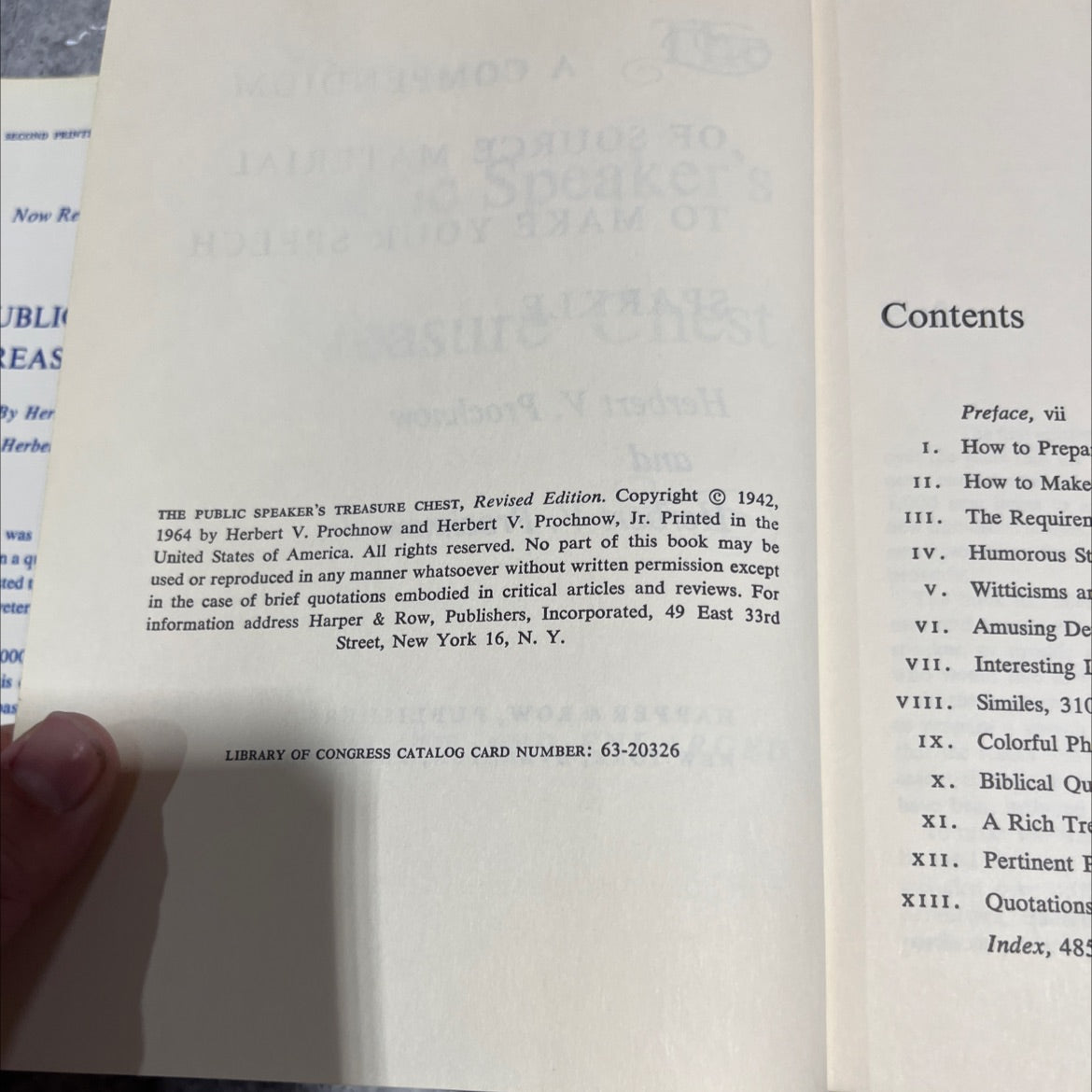 the public speaker's treasure chest book, by herbert v. prochnow and herbert v. prochnow, jr., 1964 Hardcover image 3