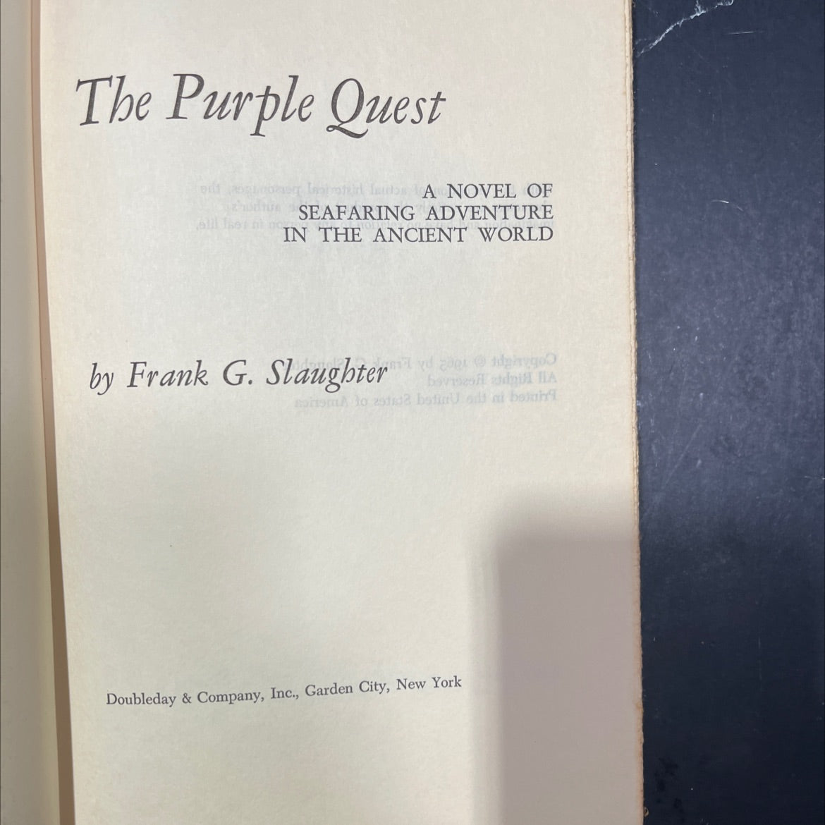 the purple quest all ise ni introid fub a novel of seafaring adventure in the ancient world book, by Frank G. image 2