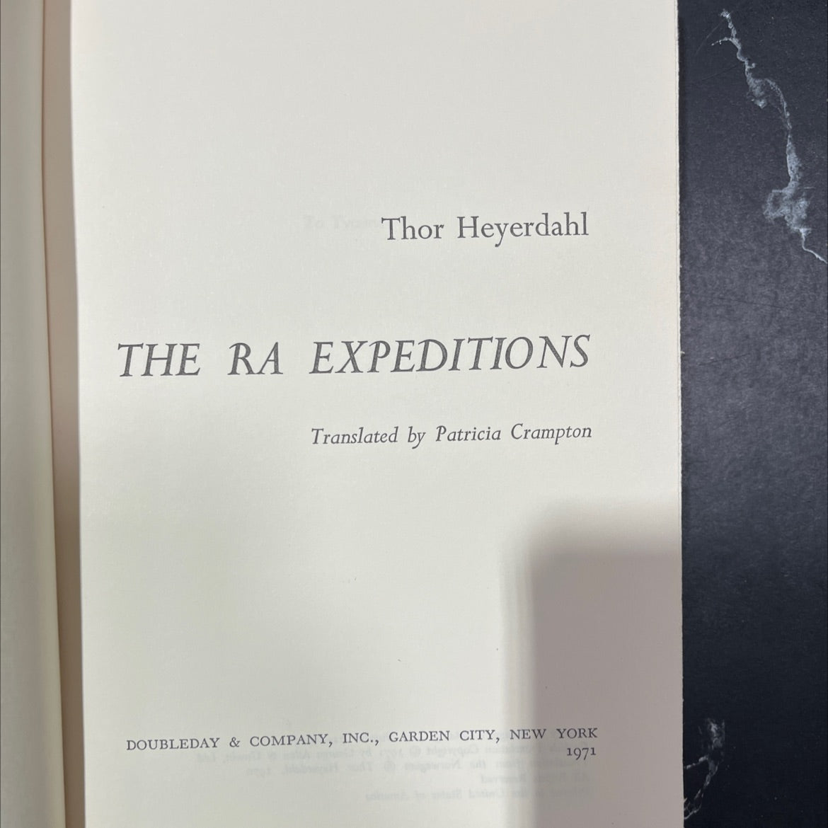 the ra expeditions book, by Thor Heyerdahl, 1971 Hardcover image 2