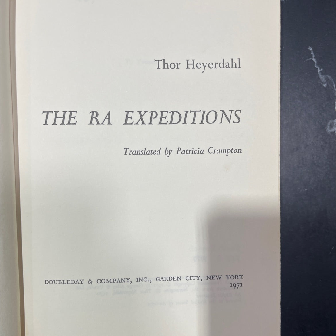 the ra expeditions book, by thor heyerdahl, 1971 Hardcover image 2