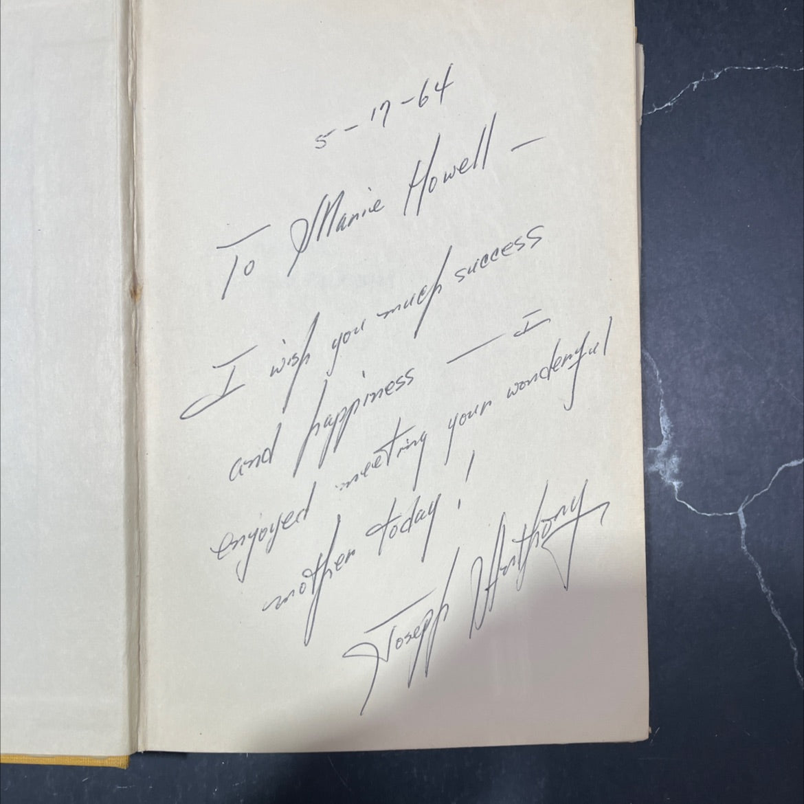 SIGNED the rascal and the pilgrim the story of the boy from korea book, by joseph anthony, 1960 Hardcover, First image 4