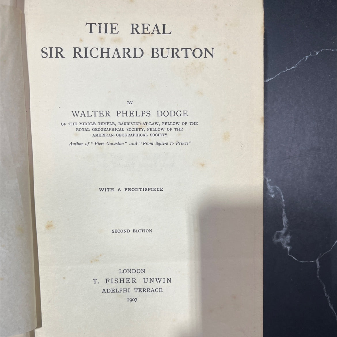 the real sir richard burton book, by walter phelps dodge, 1907 Hardcover image 2