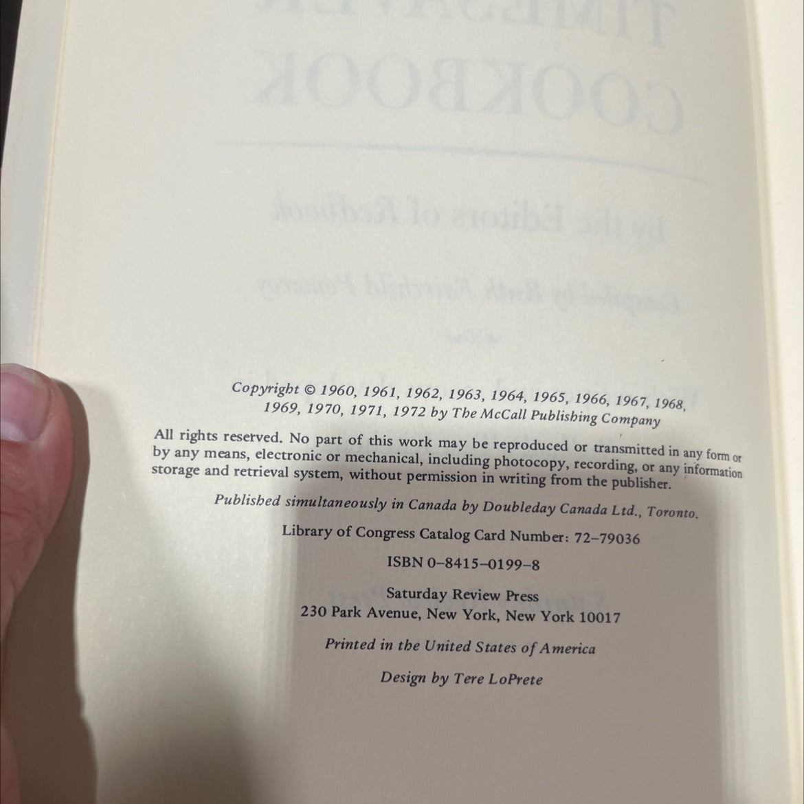 the redbook timesaver cookbook book, by editors of redbook, compiled by ruth fairchild pomeroy, 1972 Hardcover image 3