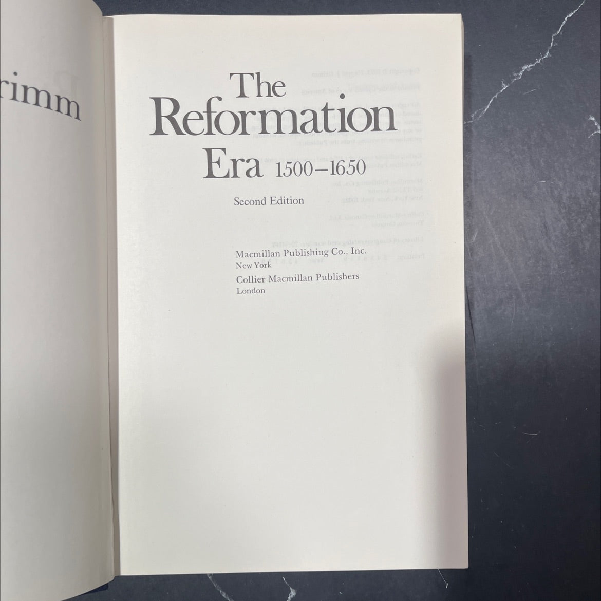 the reformation era 1500-1650 book, by harold j. grimm, 1973 Hardcover image 2