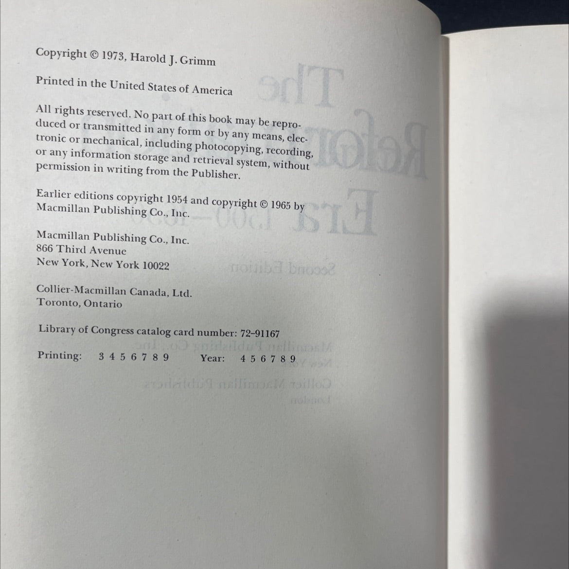 the reformation era 1500-1650 book, by harold j. grimm, 1973 Hardcover image 3