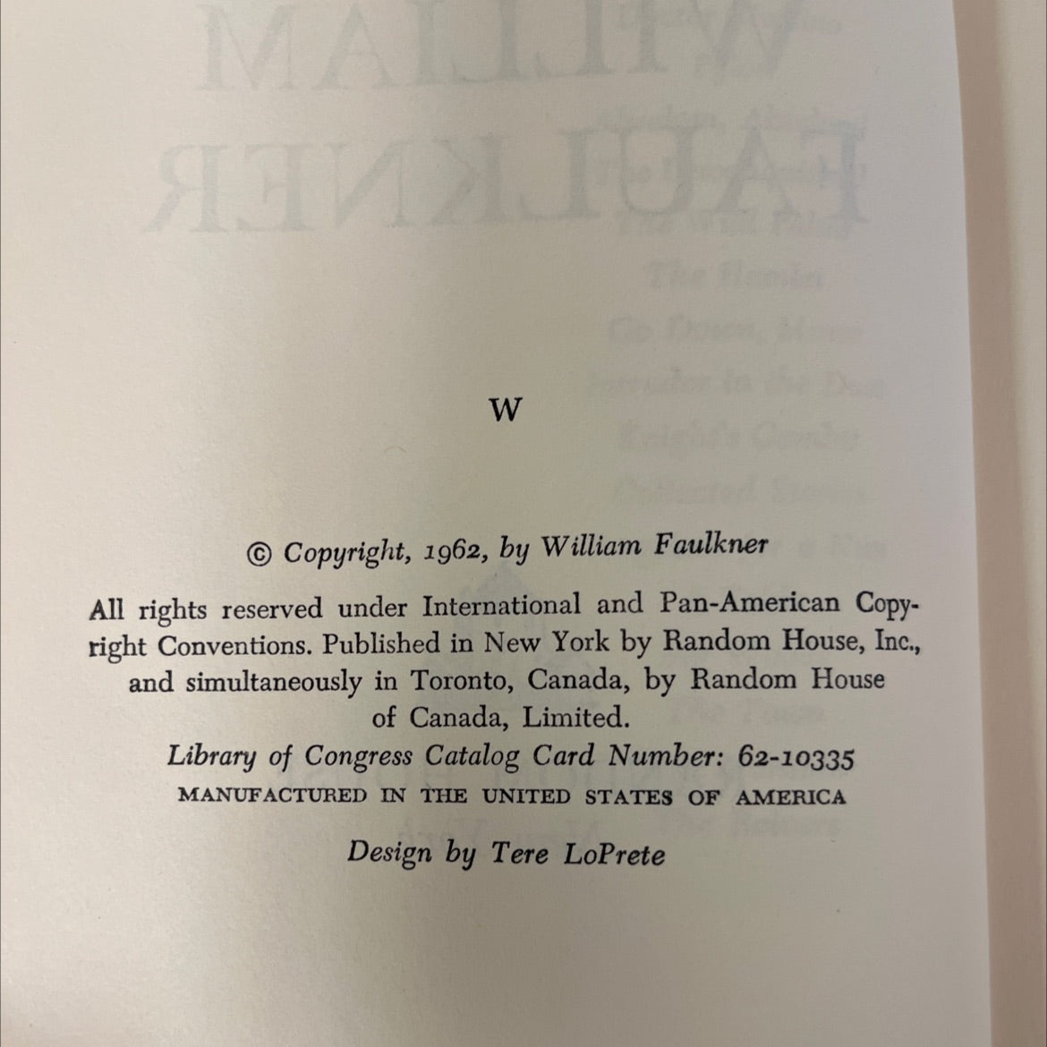 the reivers a reminiscence book, by william faulkner, 1962 Hardcover, Vintage image 3