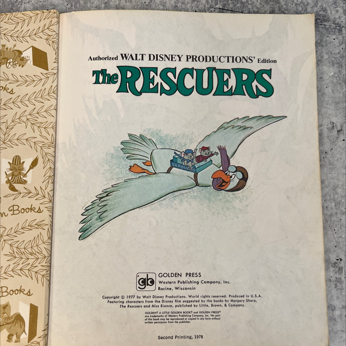 the rescuers book, by Margery Sharp, 1978 Hardcover, Vintage image 2
