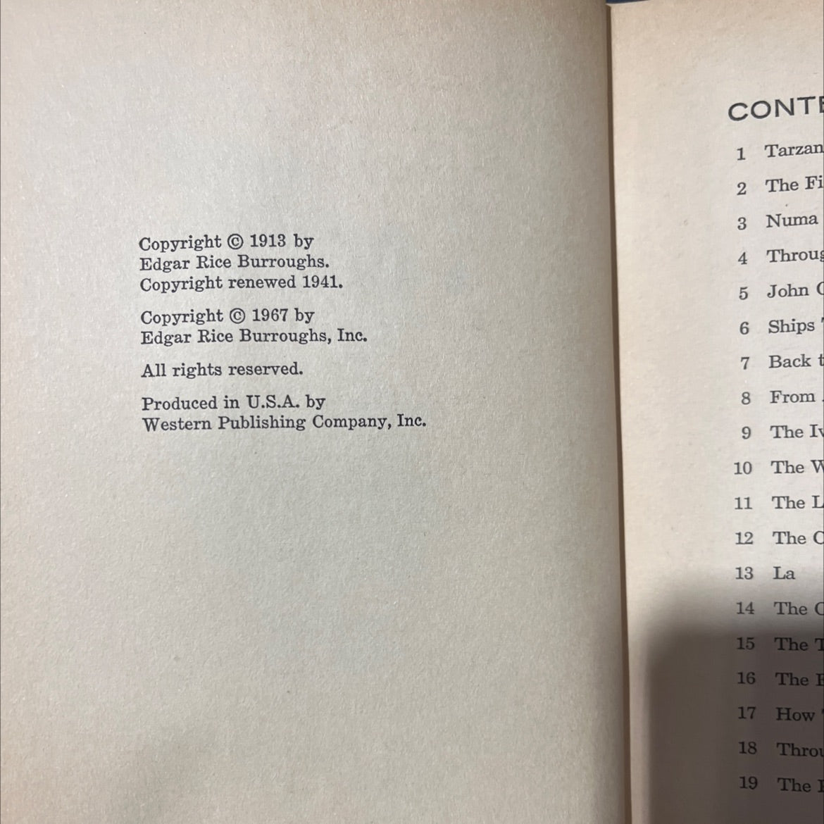 the return of tarzan book, by edgar rice burroughs, 1967 Hardcover image 3