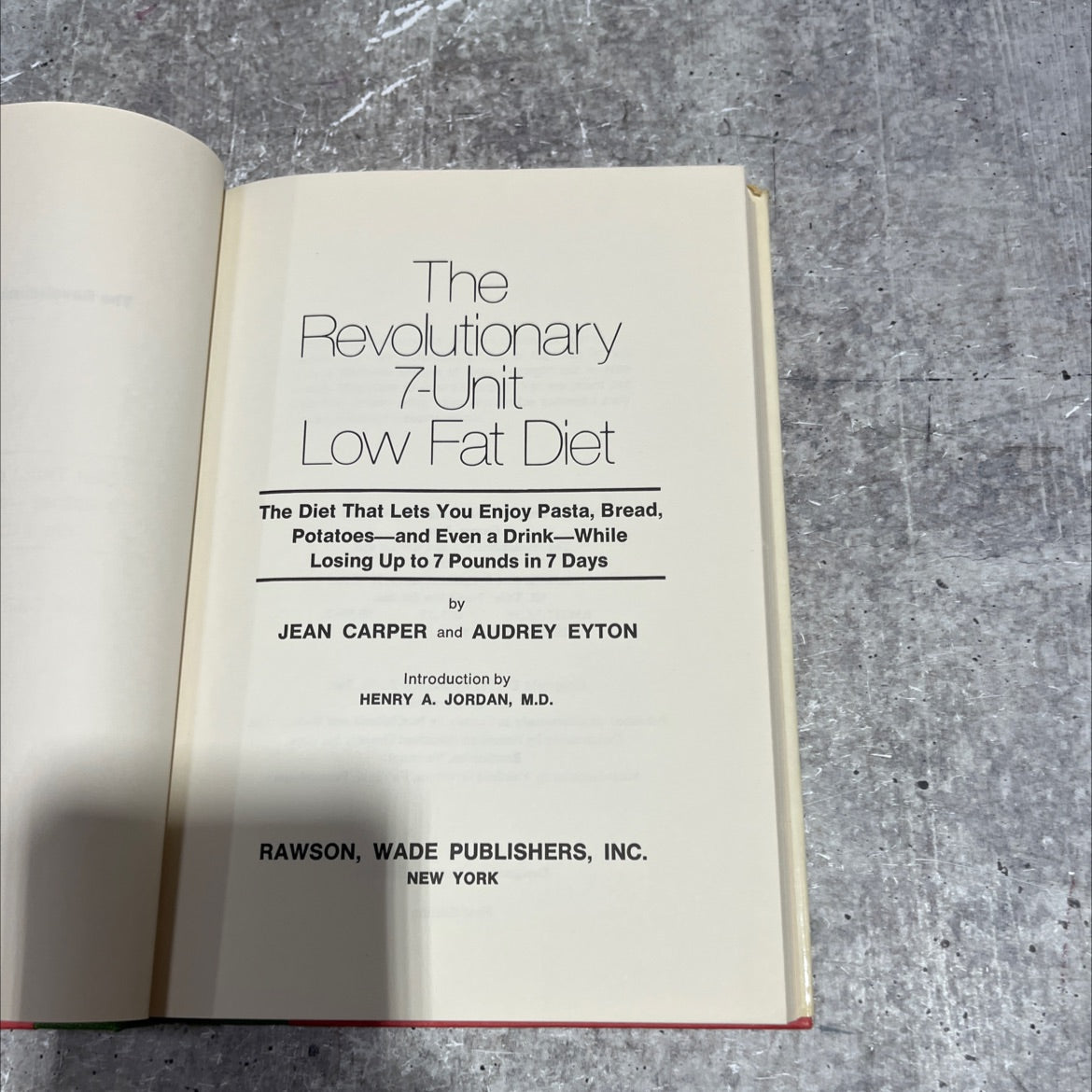 the revolutionary 7-unit low fat diet book, by jean carper, audrey eyton, 1981 Hardcover image 2
