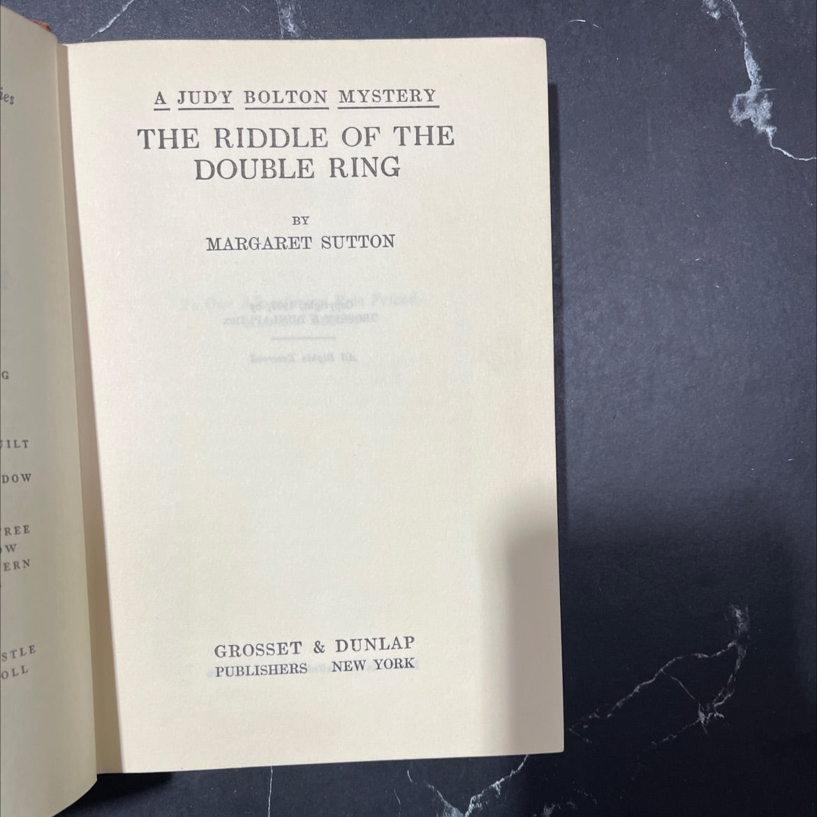 the riddle of the double ring book, by margaret sutton, 1937 Hardcover image 2