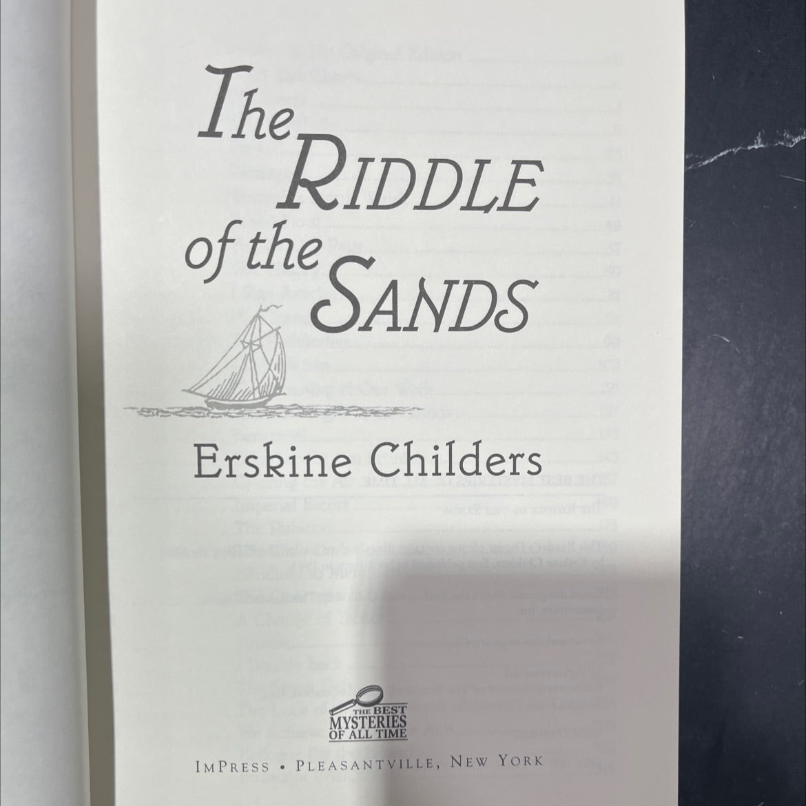 the riddle of the sands book, by Erskine Childers, 2008 Hardcover image 2