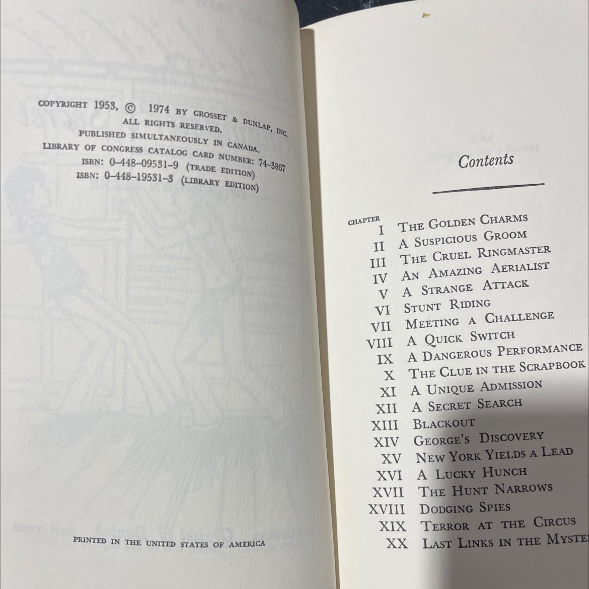 the ringmaster's secret book, by carolyn keene, 1974 Hardcover image 3