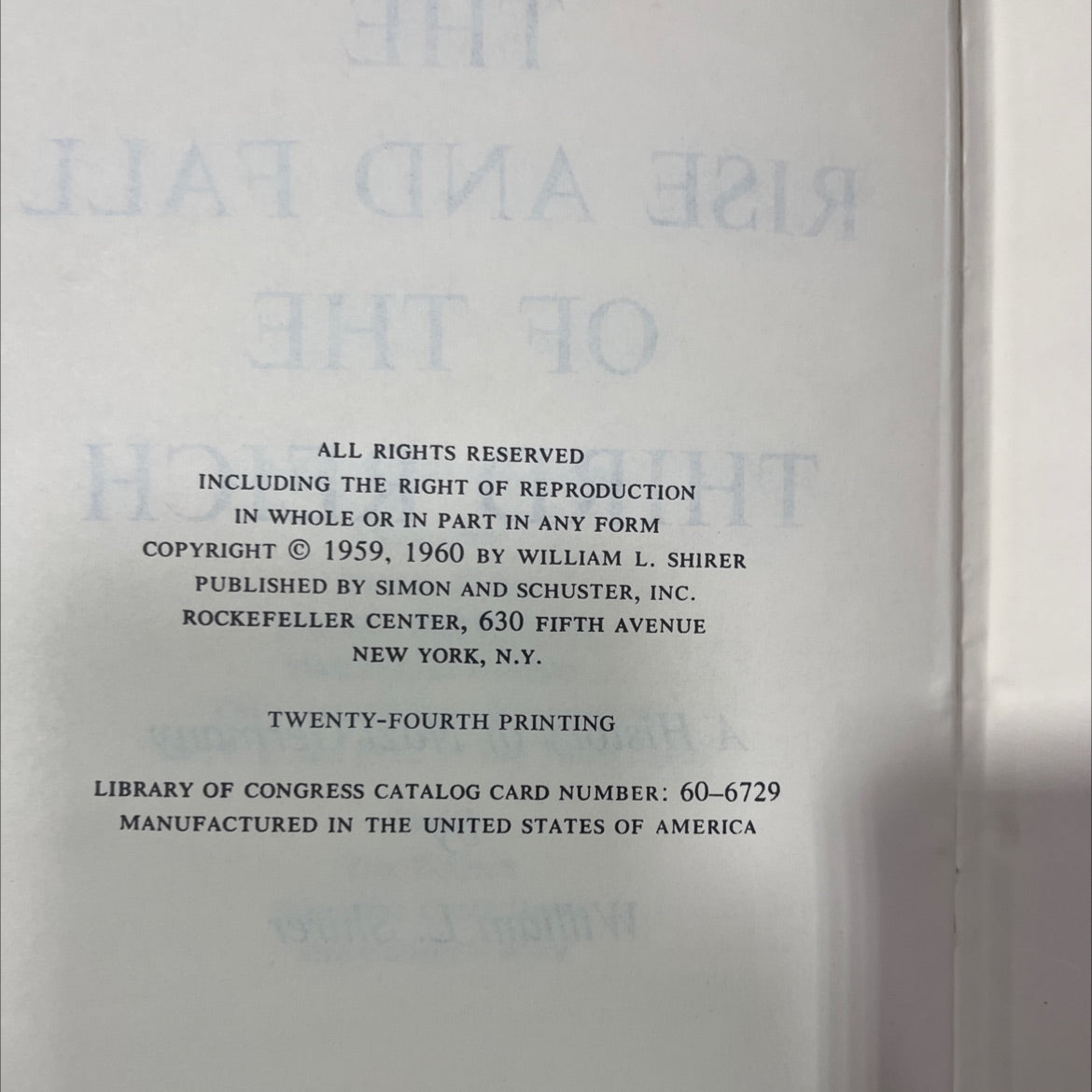 the rise and fall of the third reich a history of nazi germany book, by william l. shirer, 1960 Hardcover image 3