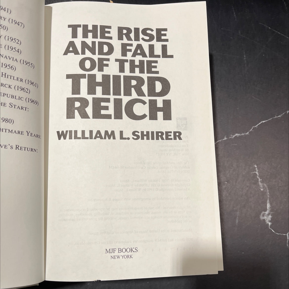 the rise and fall of the third reich book, by william l. shirer, 1990 Hardcover image 2