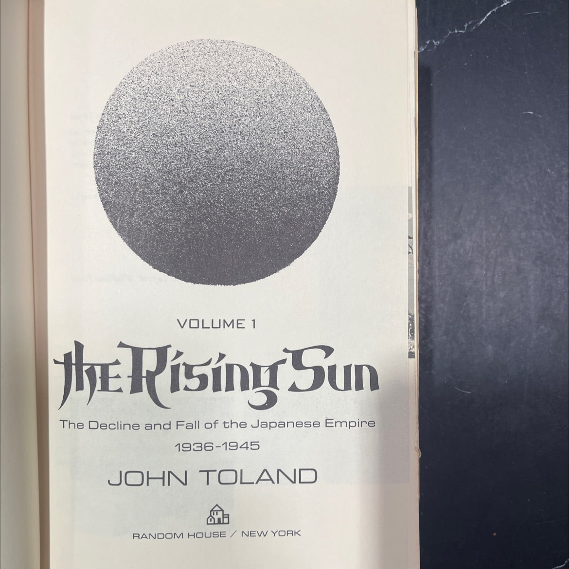 the rising sun the decline and fall of the japanese empire 1936-1945 book, by john toland, 1970 Hardcover image 2