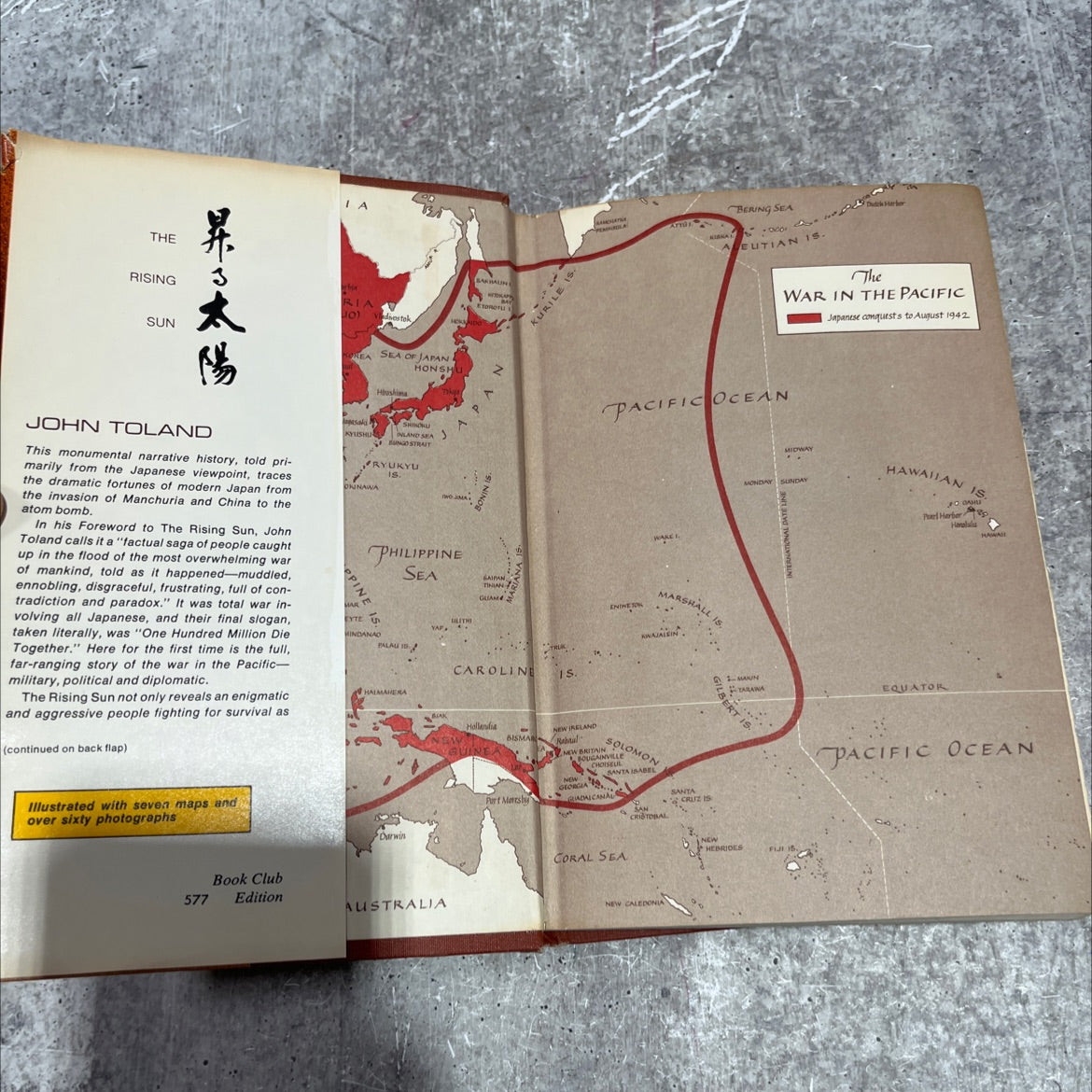 the rising sun the decline and fall of the japanese empire 1936-1945 book, by john toland, 1970 Hardcover image 4