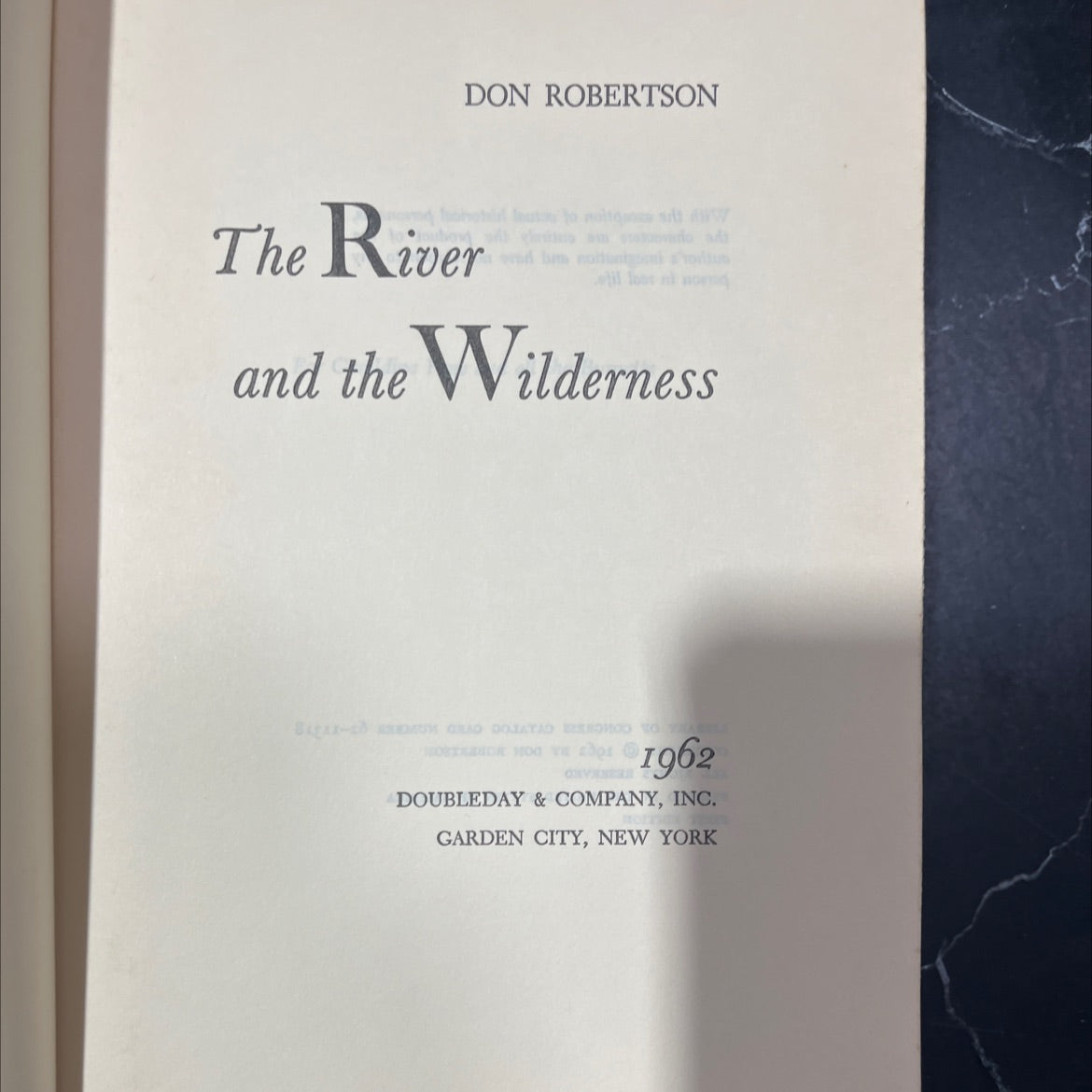 the river and the wilderness book, by don robertson, 1962 Hardcover image 2