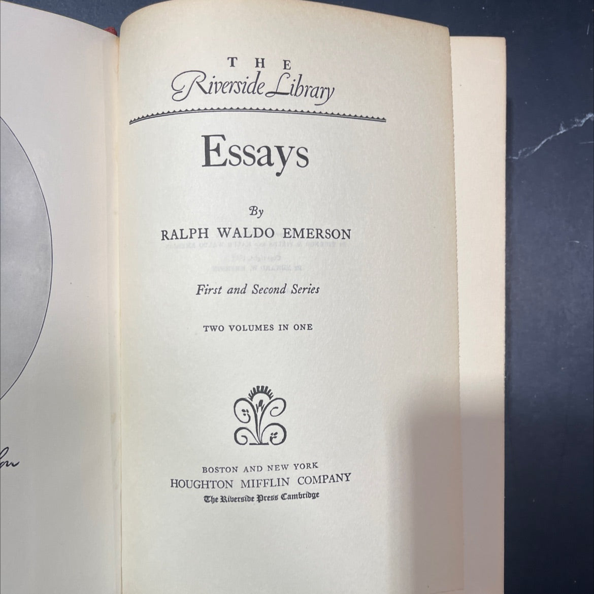 the riverside library essays book, by ralph waldo emerson, 1883 Hardcover image 2