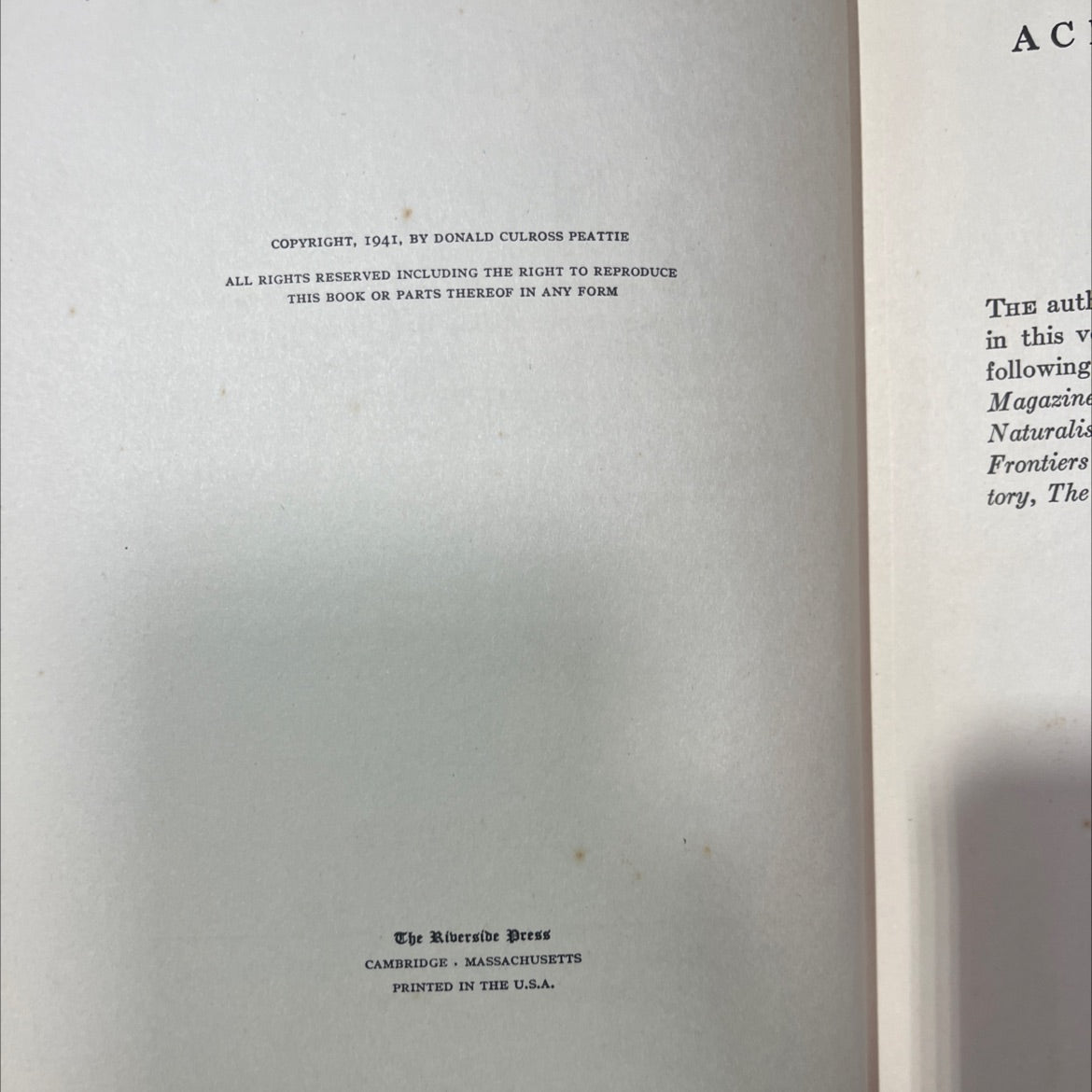 the road of a naturalist book, by donald culross peattie, 1941 Hardcover image 3