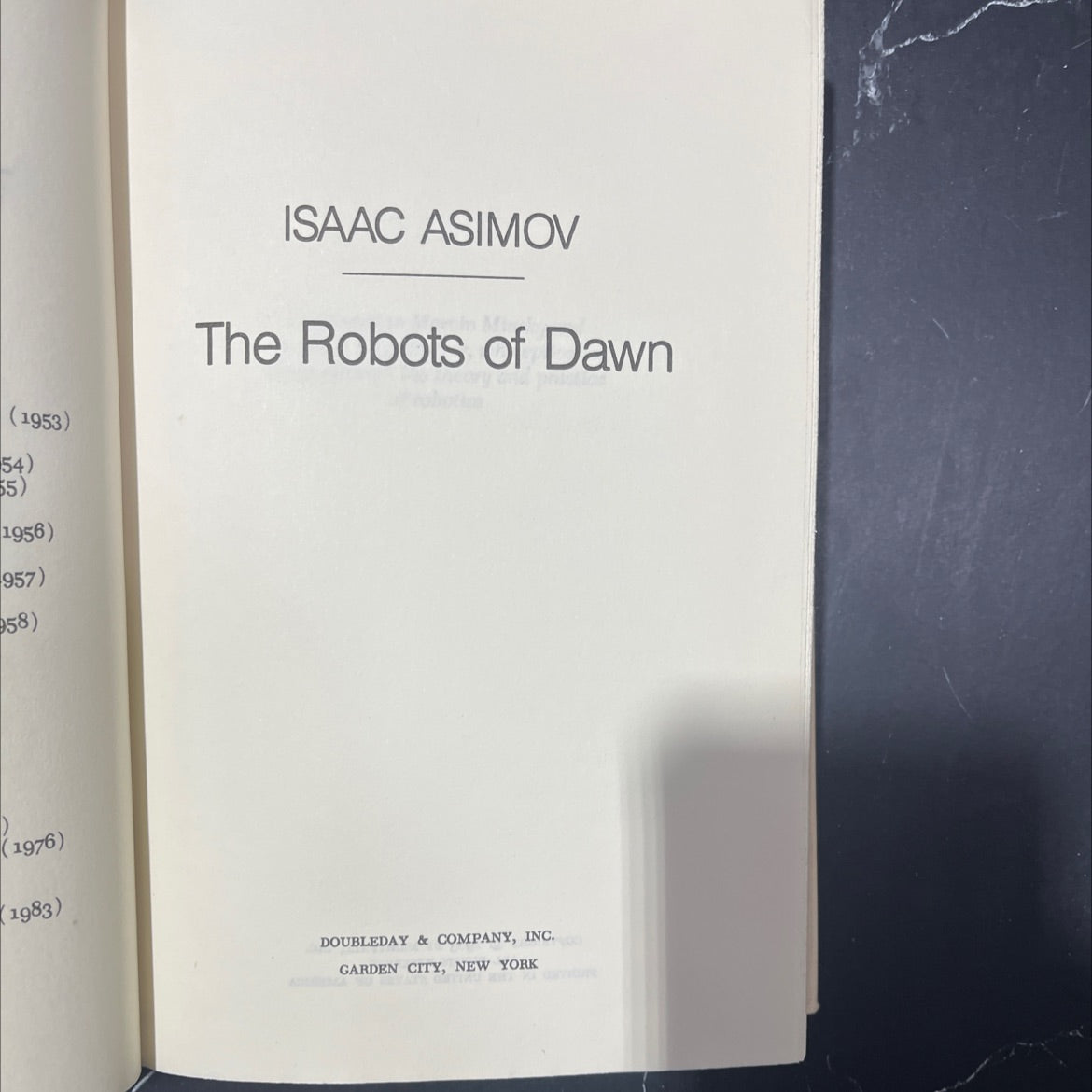 the robots of dawn book, by isaac asimov, 1983 Hardcover image 2