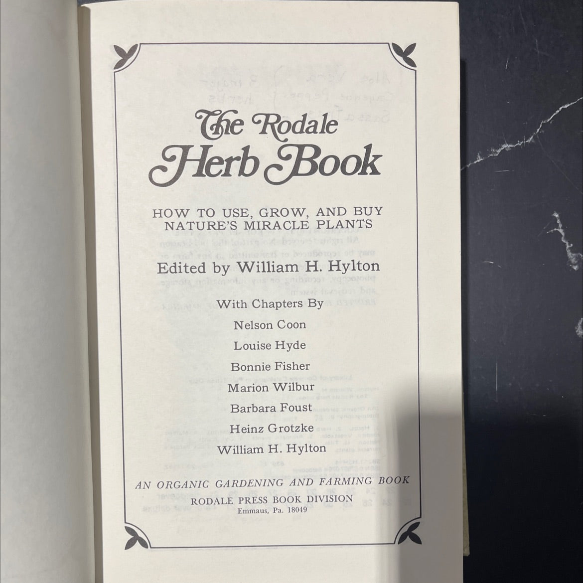the rodale herb book how to use, grow, and buy nature's miracle plants book, by William H. Hylton, 1974 Hardcover image 2
