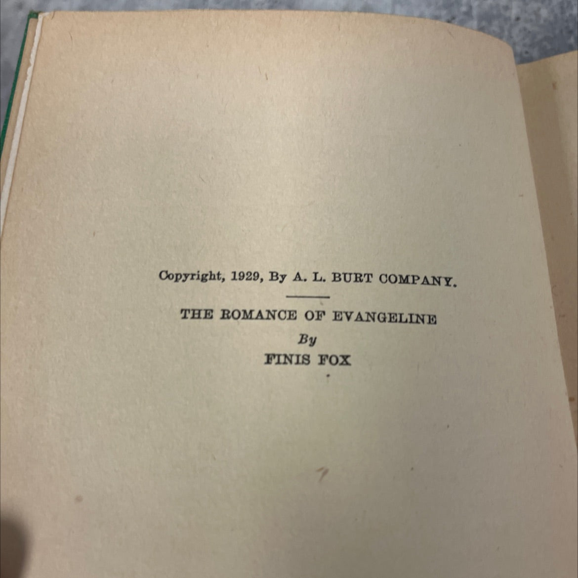 the romance of evangeline book, by finis fox, 1929 Hardcover image 3