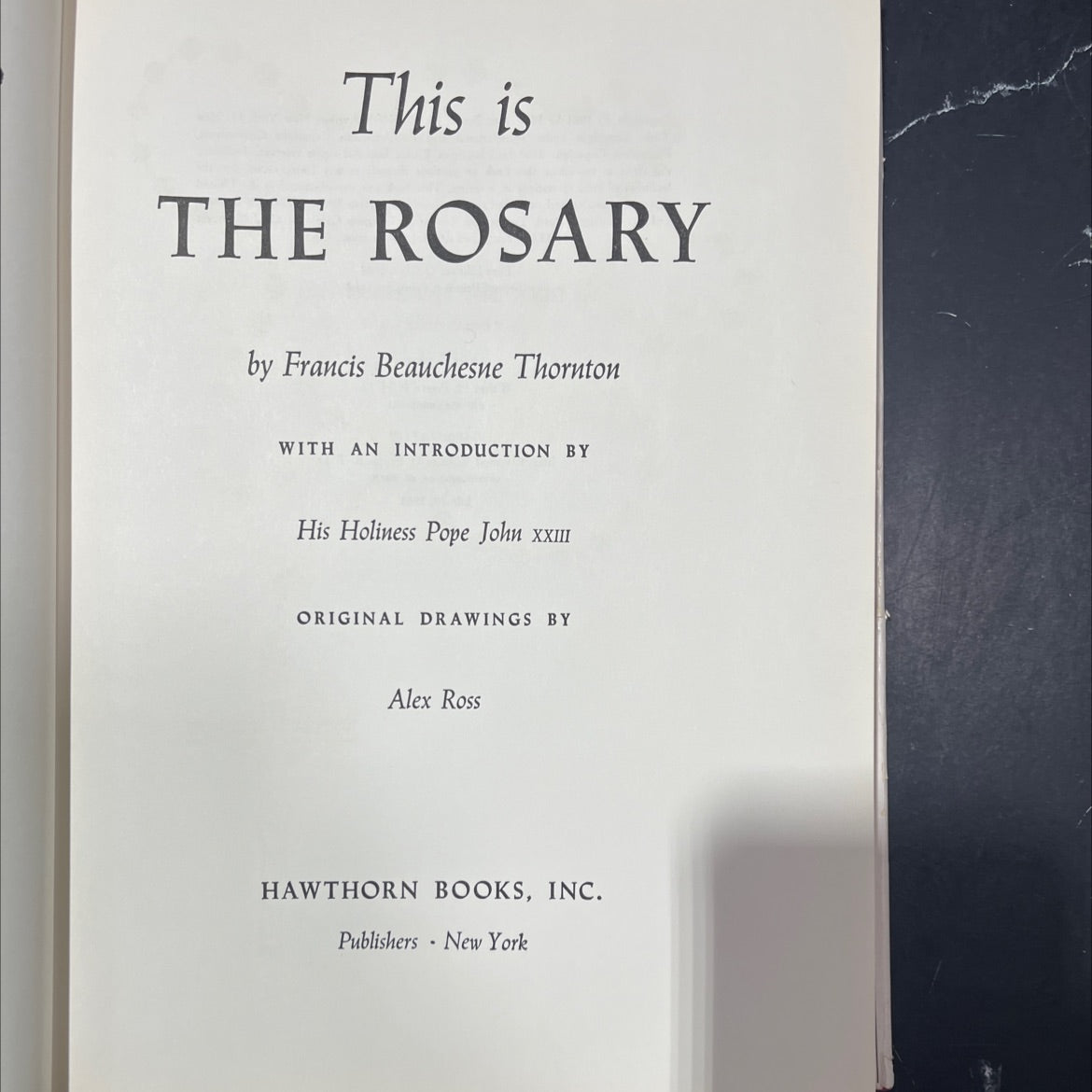 the rosary book, by Francis Beauchesne Thornton, 1961 Hardcover image 2