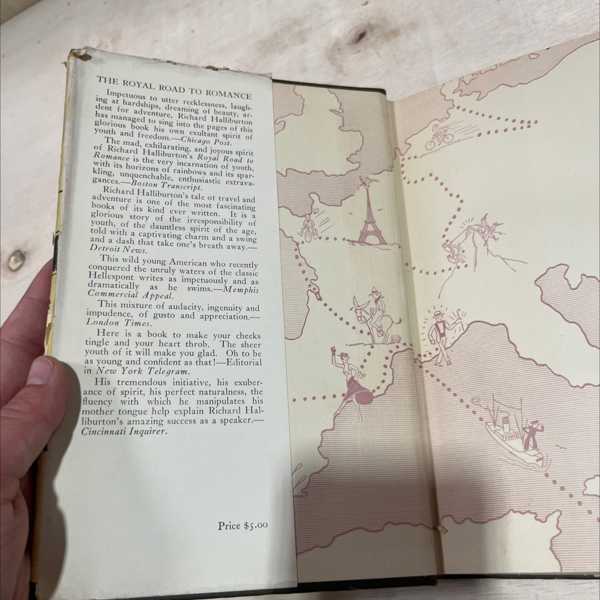 the royal road to romance book, by richard halliburton, 1925 Hardcover image 4