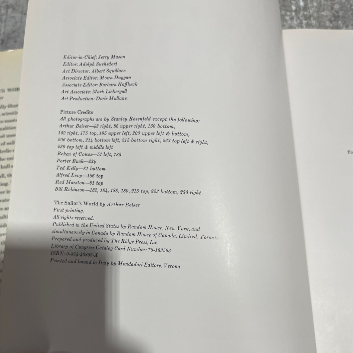 the sailor's world book, by stanley rosenfeld, 1978 Hardcover image 3