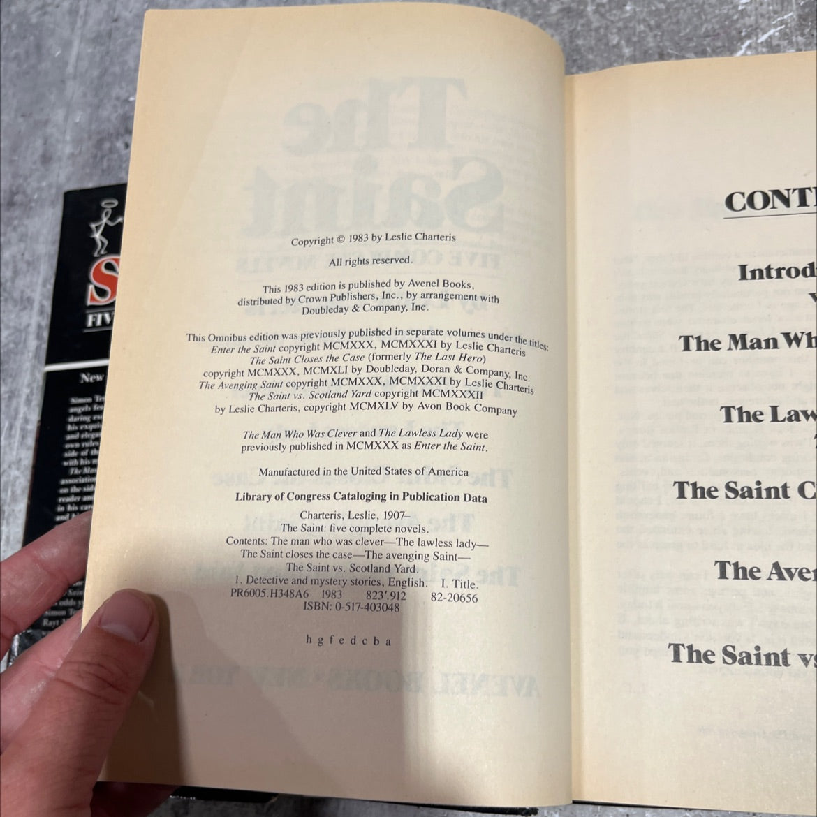 the saint: five complete novels book, by leslie charteris, 1983 Hardcover image 3