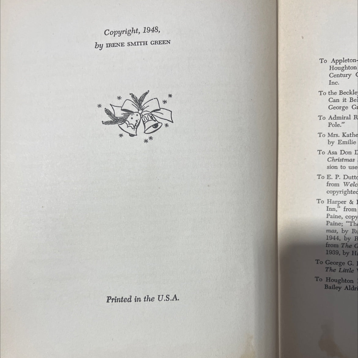 the santa claus book book, by irene smith, 1948 Hardcover image 3