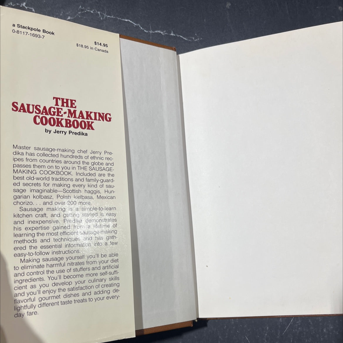 the sausage-making cookbook book, by Jerry Predika, 1983 Hardcover image 4