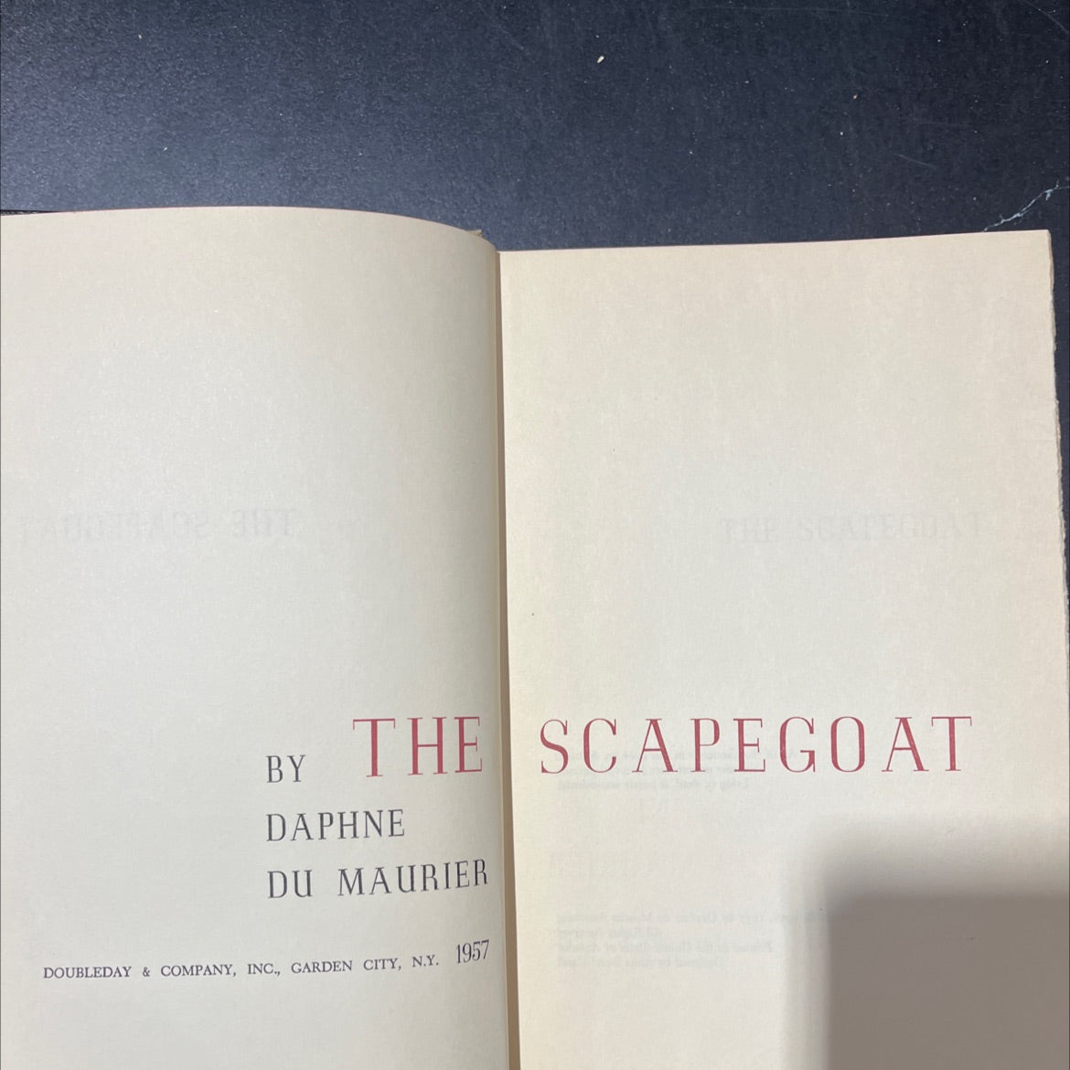 the scapegoat book, by daphne du maurier, 1957 Hardcover image 2