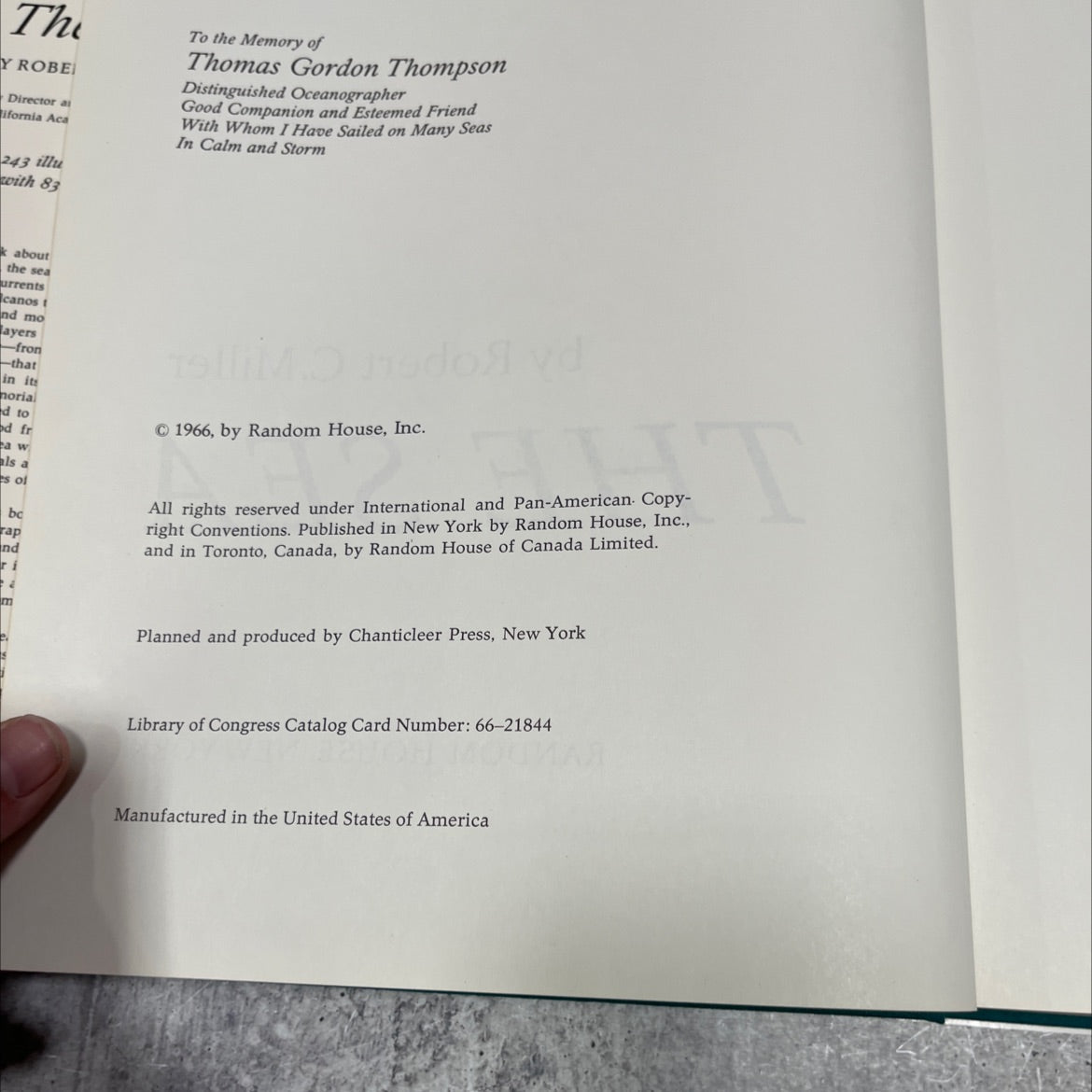 the sea book, by Robert C. Miller, 1966 Hardcover image 3