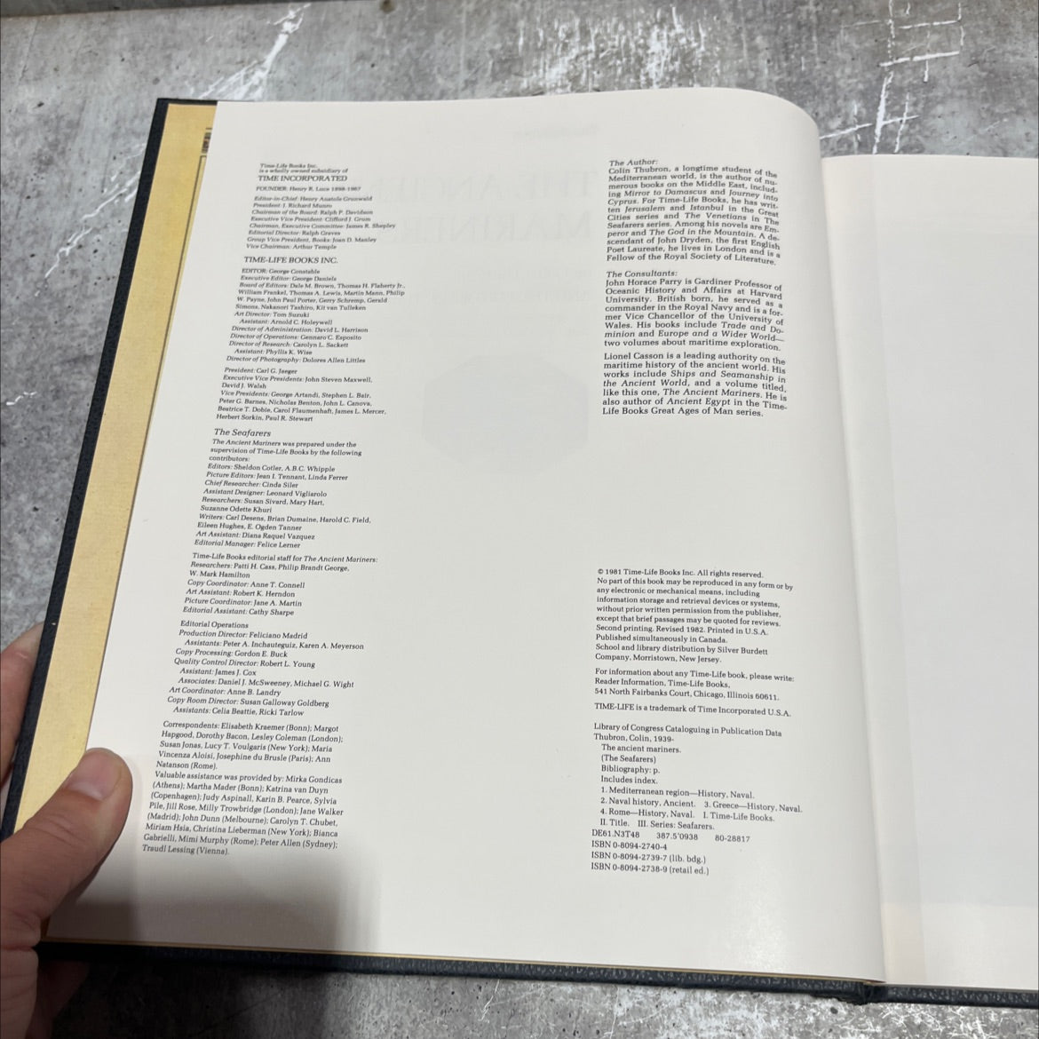 the seafarers the ancient mariners book, by Colin Thubron, 1982 Hardcover image 3