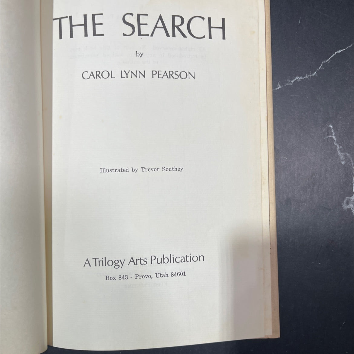 the search book, by carol lynn pearson, 1970 Hardcover image 2